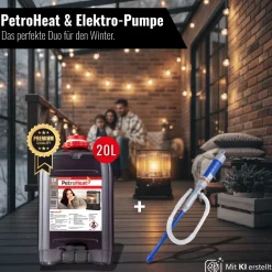 Petroleum geruchsarm 20 Liter Kanister mit elektrischer Pumpe für Petroleumofen Heizofen