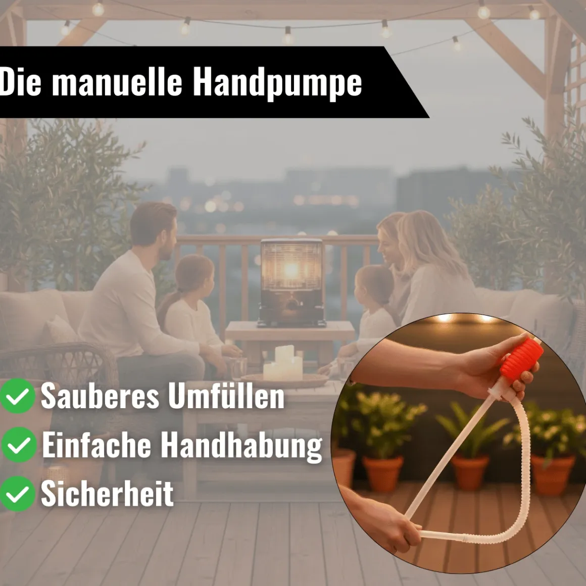 Petroleum geruchsarm 20 Liter Kanister mit Handpumpe für Heizofen Petroleumofen