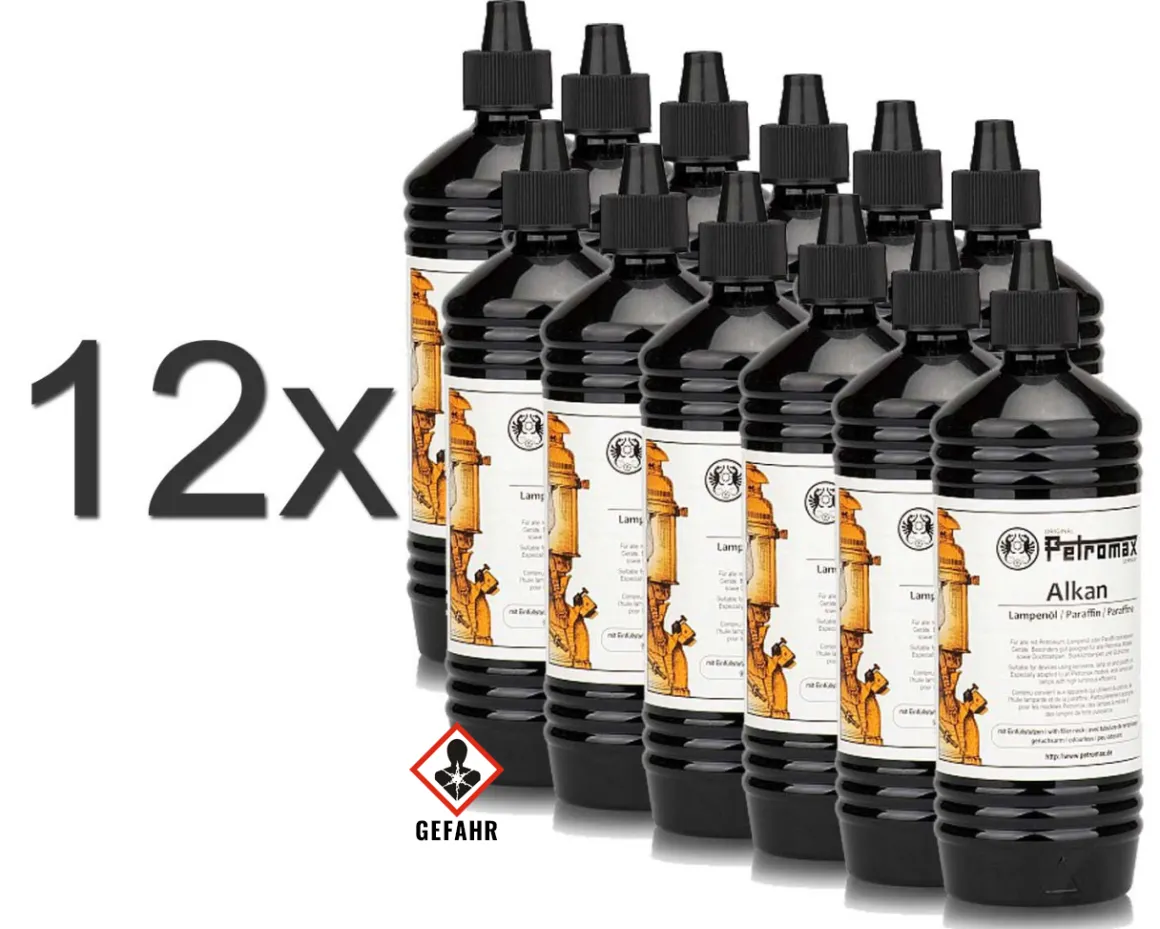 Petromax Petroleum / Paraffinöl Alkan 12x1 Liter