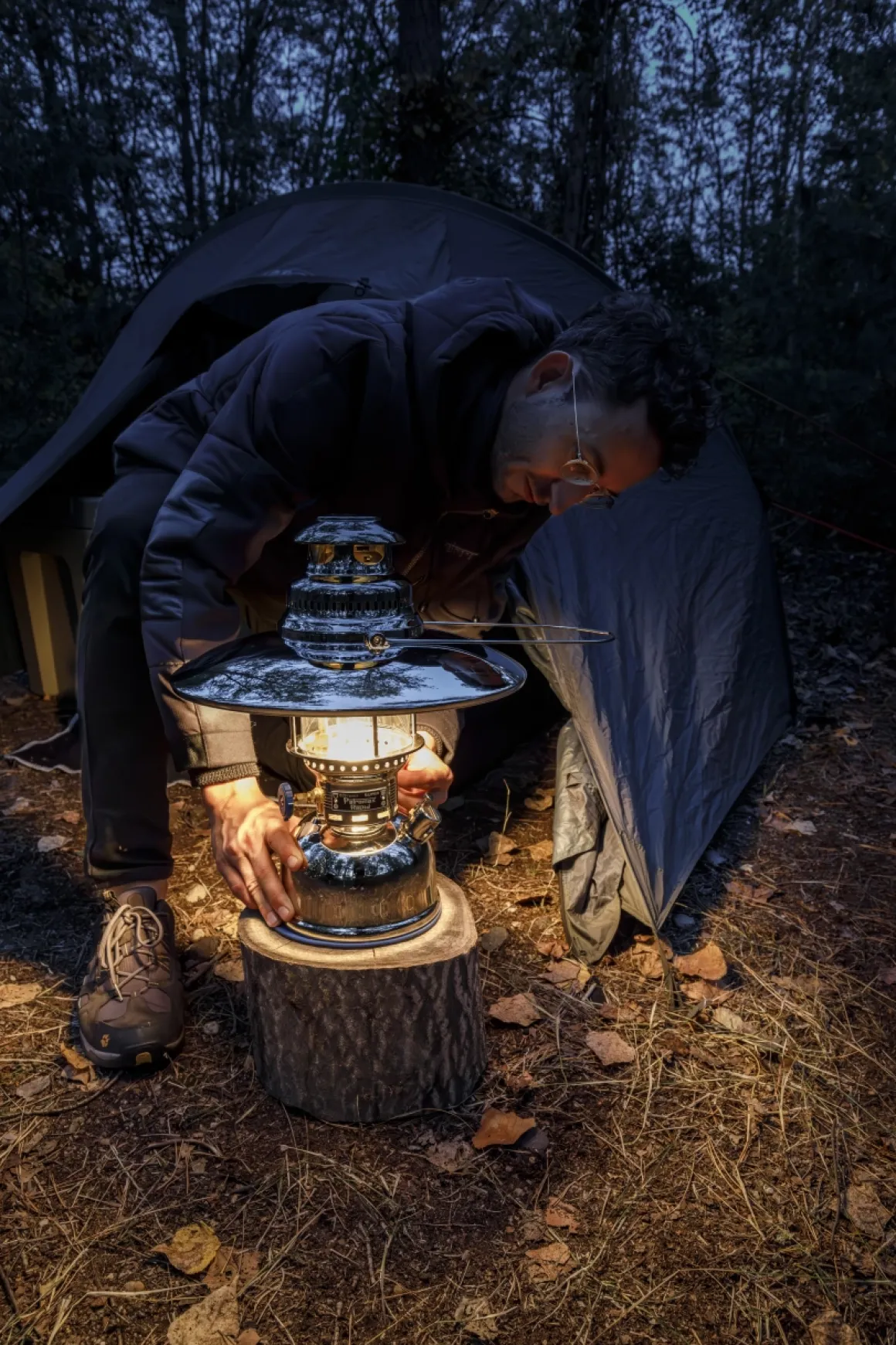 Petromax Starklichtlampe | Petroleumlampe Messing | Gold mit Reflektorschirm