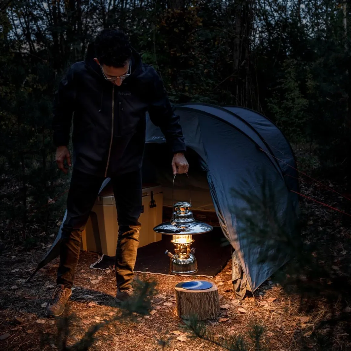Petromax Starklichtlampe | Petroleumlampe Chrom mit Reflektorschirm