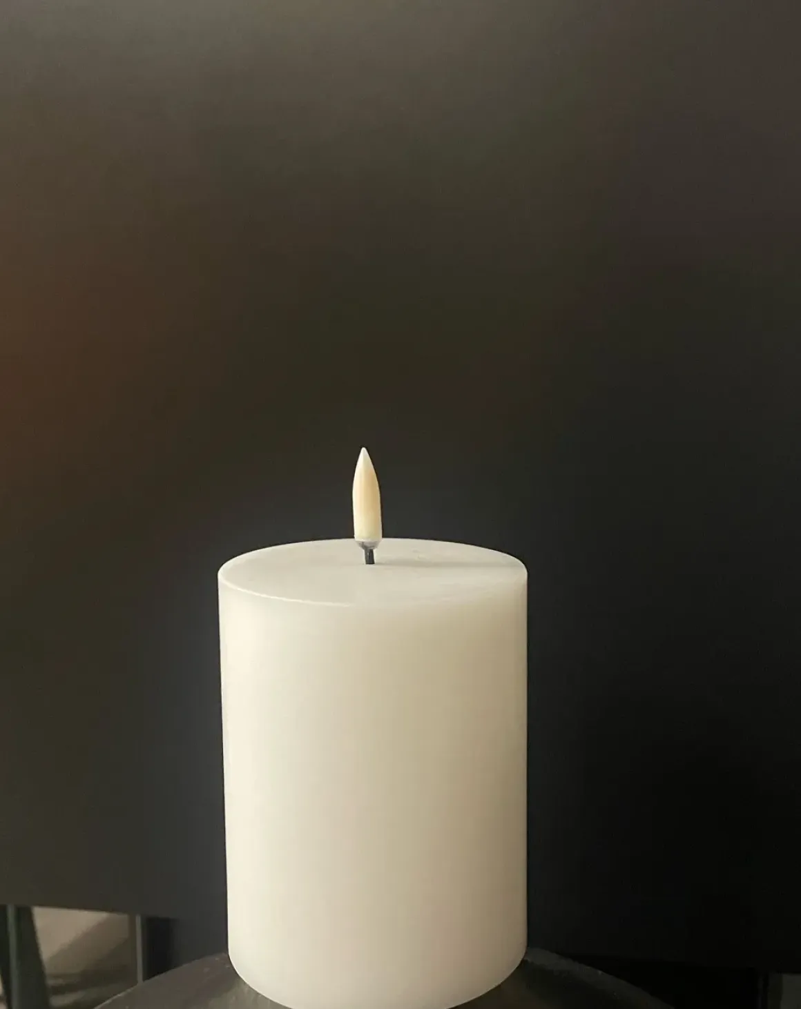 Piffany Uyuni LED Pillar Stumpenkerzen Ø 7,8 cm - Nordic White H 10 cm