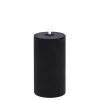 Piffany Uyuni LED Pillar Stumpenkerzen Ø 7,8 cm -  Forest black H 15 cm