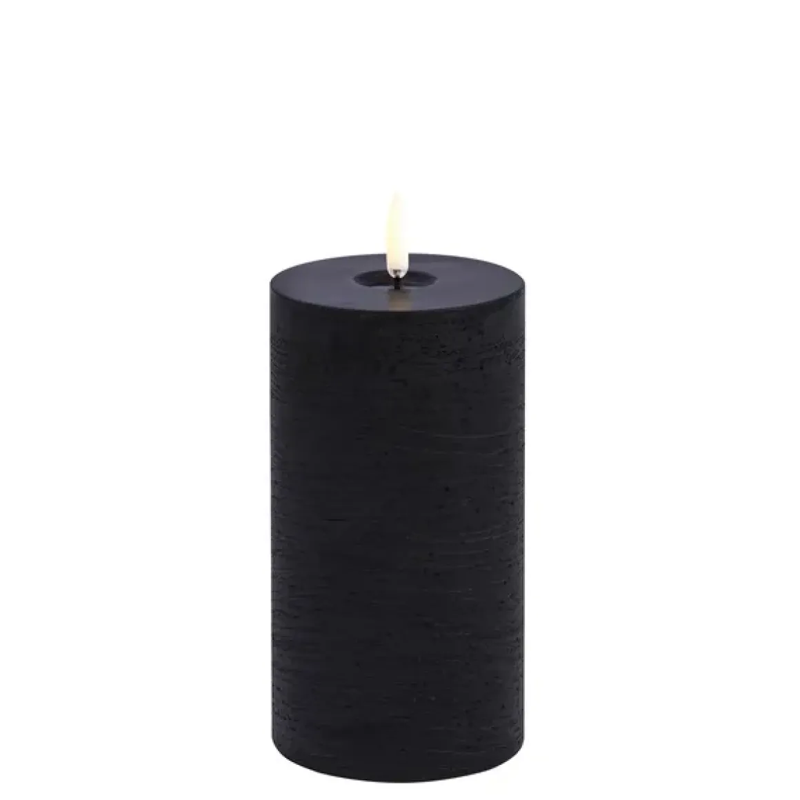 Piffany Uyuni LED Pillar Stumpenkerzen Ø 7,8 cm - Forest black H 15 cm