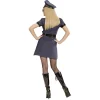 Polizistin-Kostüm für Damen – Kleid, Gürtel &  Mütze Größe: S