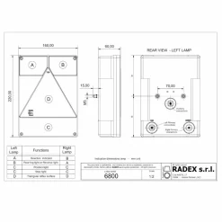 Radex 6800  Rückleuchte rechts