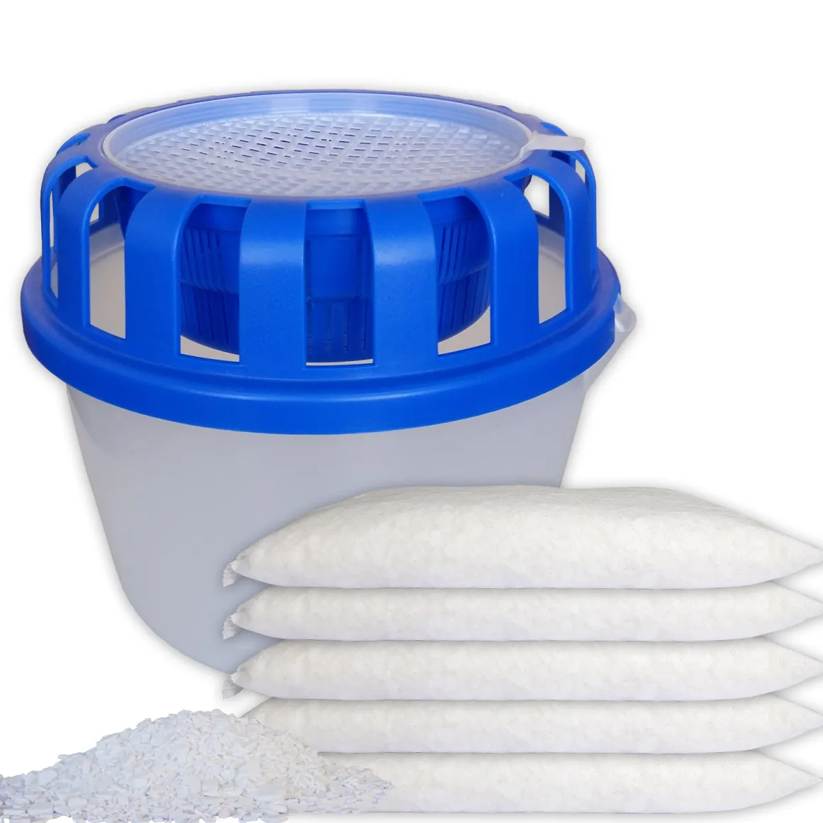 Raum Luftentfeuchter Box CA 70 mit 5x 1kg Granulat Nachfüllbeutel