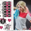 Schminke: Harlekin Klebe Tattoo für Gesicht  30 x 14 cm