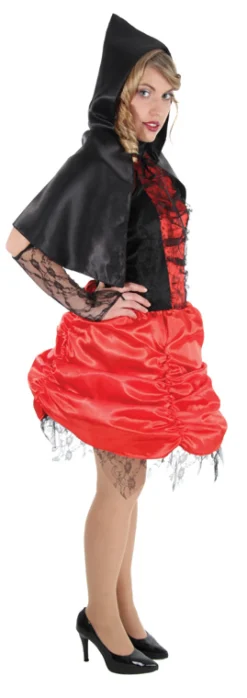 Schwarzes Satin Cape  Größe: 75cm