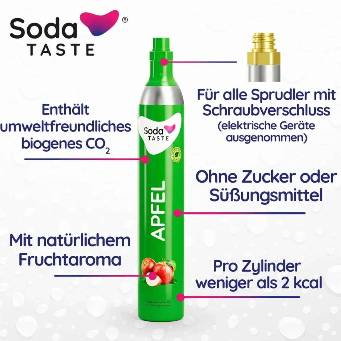 SodaTaste Co2 Aromazylinder Apfel 425g