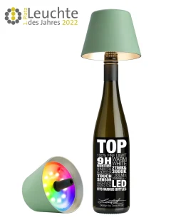 Sompex Leuchte TOP 2.0 Akku LED  Flaschenaufsatz olivgrün