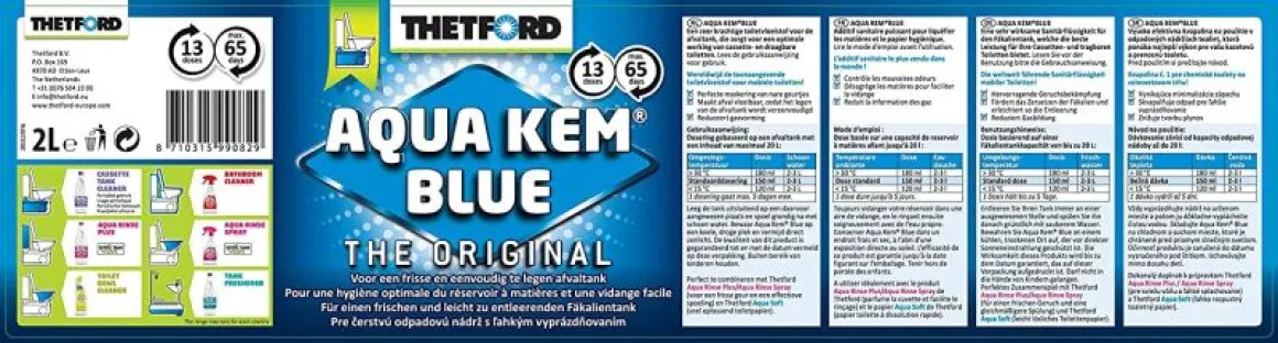 Thetford Aqua Kem Blue 2 L – Starke Sanitärflüssigkeit