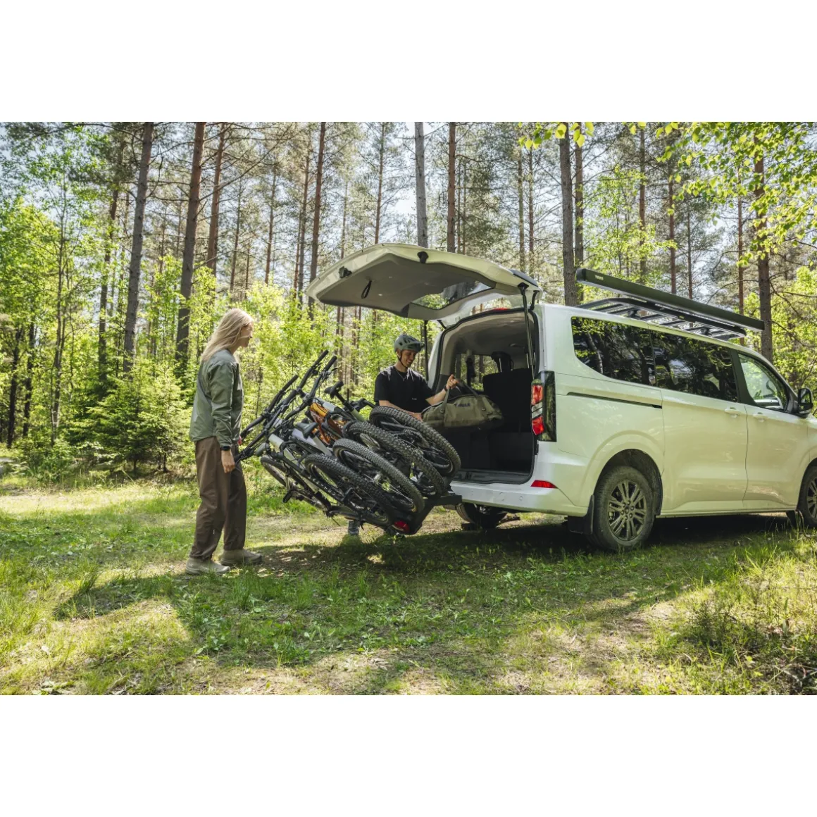 Thule VeloSpace 3 Fahrradträger für Anhängerkupplung 3 Fahrräder, erweiterbar