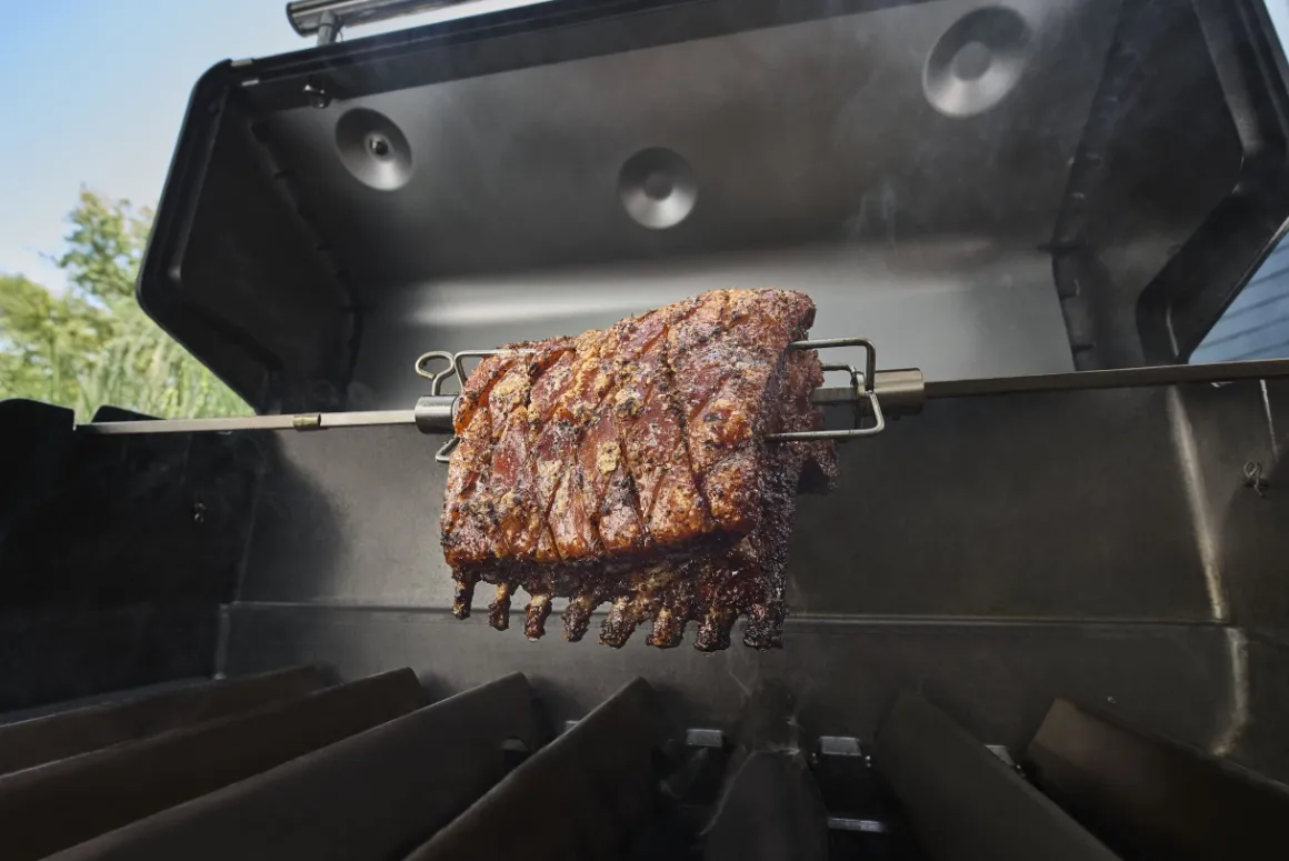 Weber Drehspieß für Searwood XL Holzpelletgrill für Genesis 400-Serie