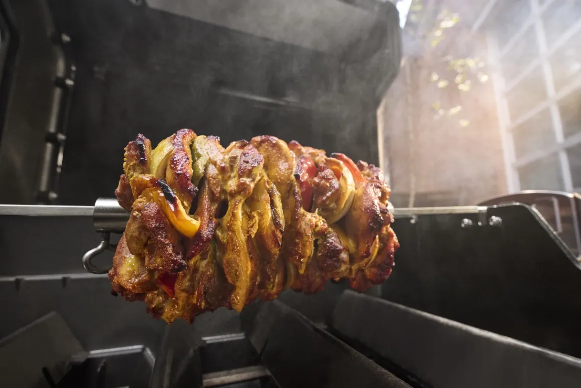 Weber Drehspieß für Searwood XL Holzpelletgrill für Genesis 400-Serie