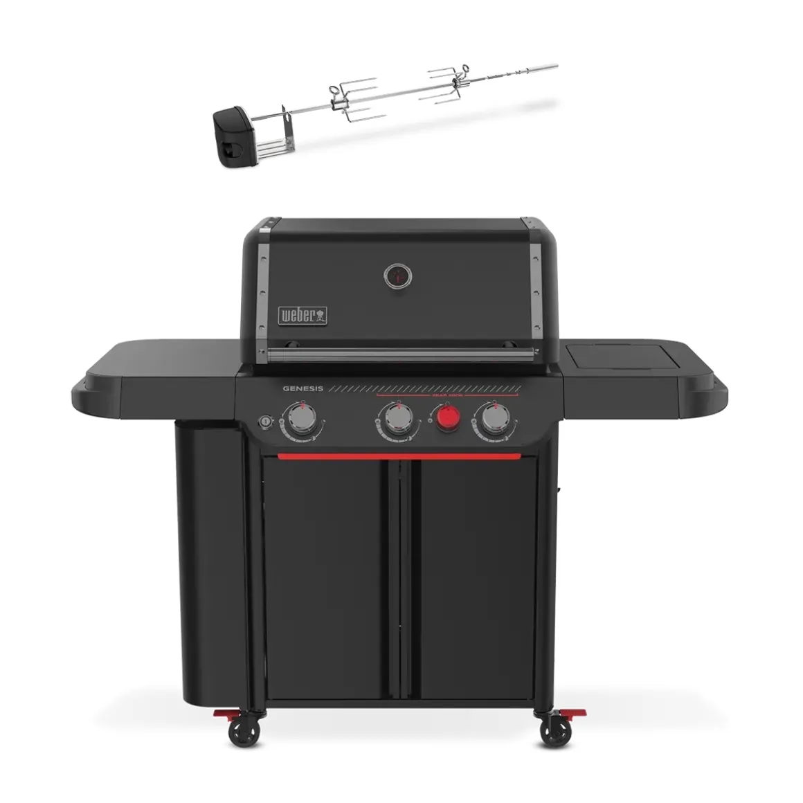 Weber Genesis E-330 WR Stealth Edition inklusive Drehspieß