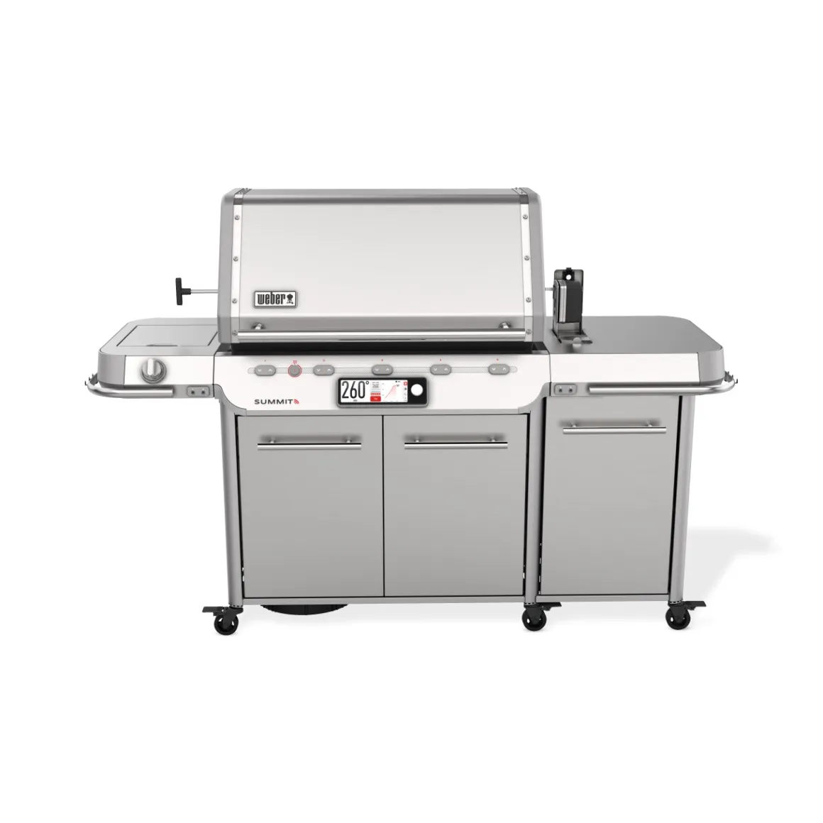 Weber Summit FS38X S Smart Gasgrill mit Rotisserie und 800 Grad Brenner