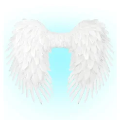 Weiße Federflügel – 80 x 60 cm für Engel- und  Fantasy-Kostüme