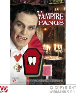 Widmann Professionelle Vampir-Zähne im Sarg -  Halloween & Kostümzubehör