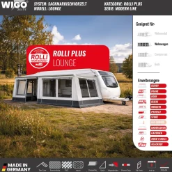 WIGO Vorzelt Rolli Plus Lounge | Größe 5 |  Umlaufmaß 841 875 cm
