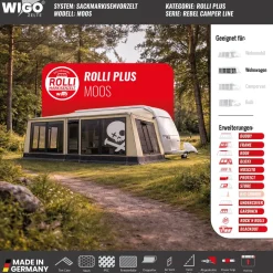 WIGO Vorzelt Rolli Plus Moos | Größe 7 |  Umlaufmaß 911 945 cm
