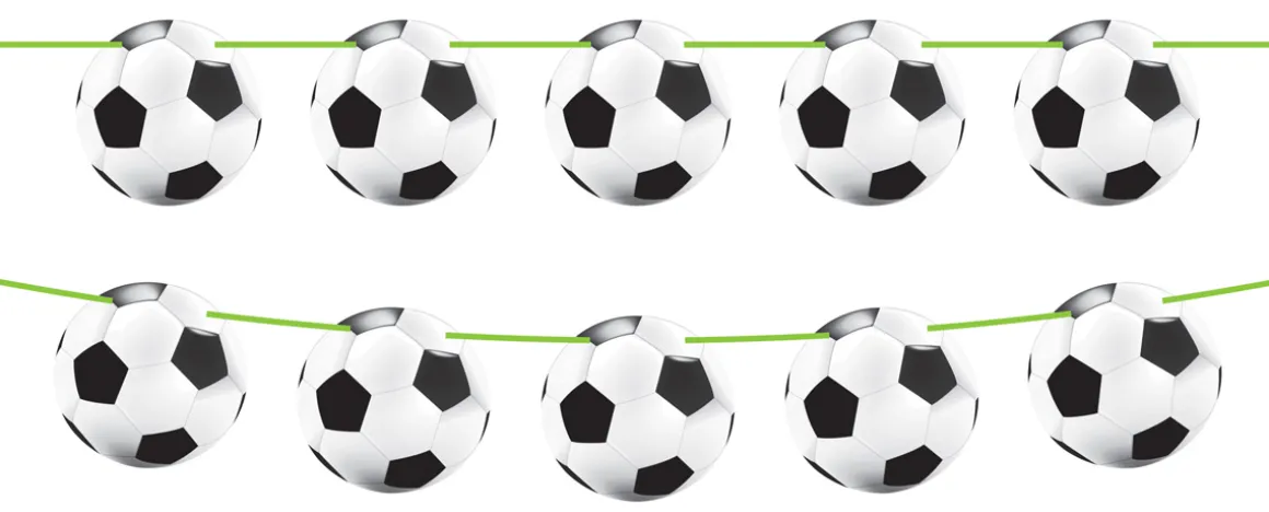 Wimpelgirlande: Fussball Länge 22 x 10 m