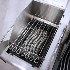 Windschutz für Napoleon und Broil King 800 Grad Seitenkocher | Sizzle Zone (groß) mit Spießauflage