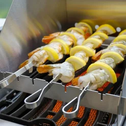Windschutz für Napoleon und Broil King 800 Grad  Seitenkocher | Sizzle Zone (groß) mit Spießauflage