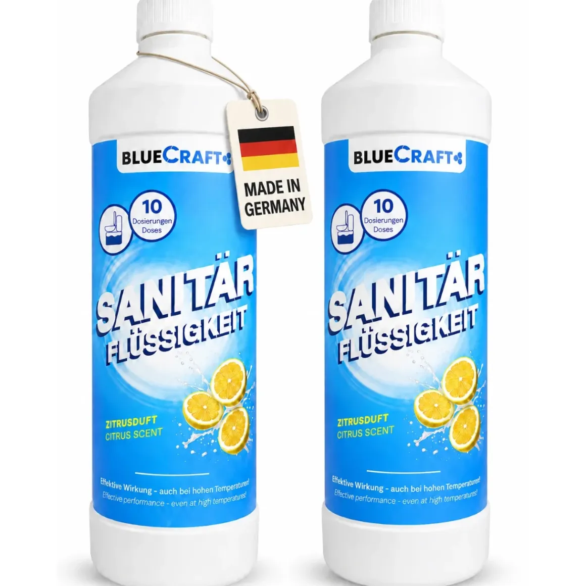 2x Bluecraft Sanitärflüssigkeit 1l Sanitärflüssigkeit für Chemietoiletten