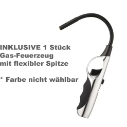 12x Butangas Gaskartusche 190g für Camping Gaskocher, Kartuschenkocher inkl. 1x Gas-Feuerzeug