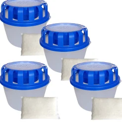 4x CAGO Raum Luftentfeuchter Box CA 70 mit 4x 1kg Luftentfeuchter-Granulat