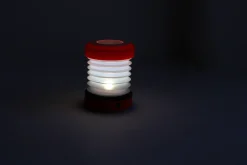 2x Campinglaterne/Lampe LED, ausziehbar rot  Batterien inklusive, wasserdicht nach IP44