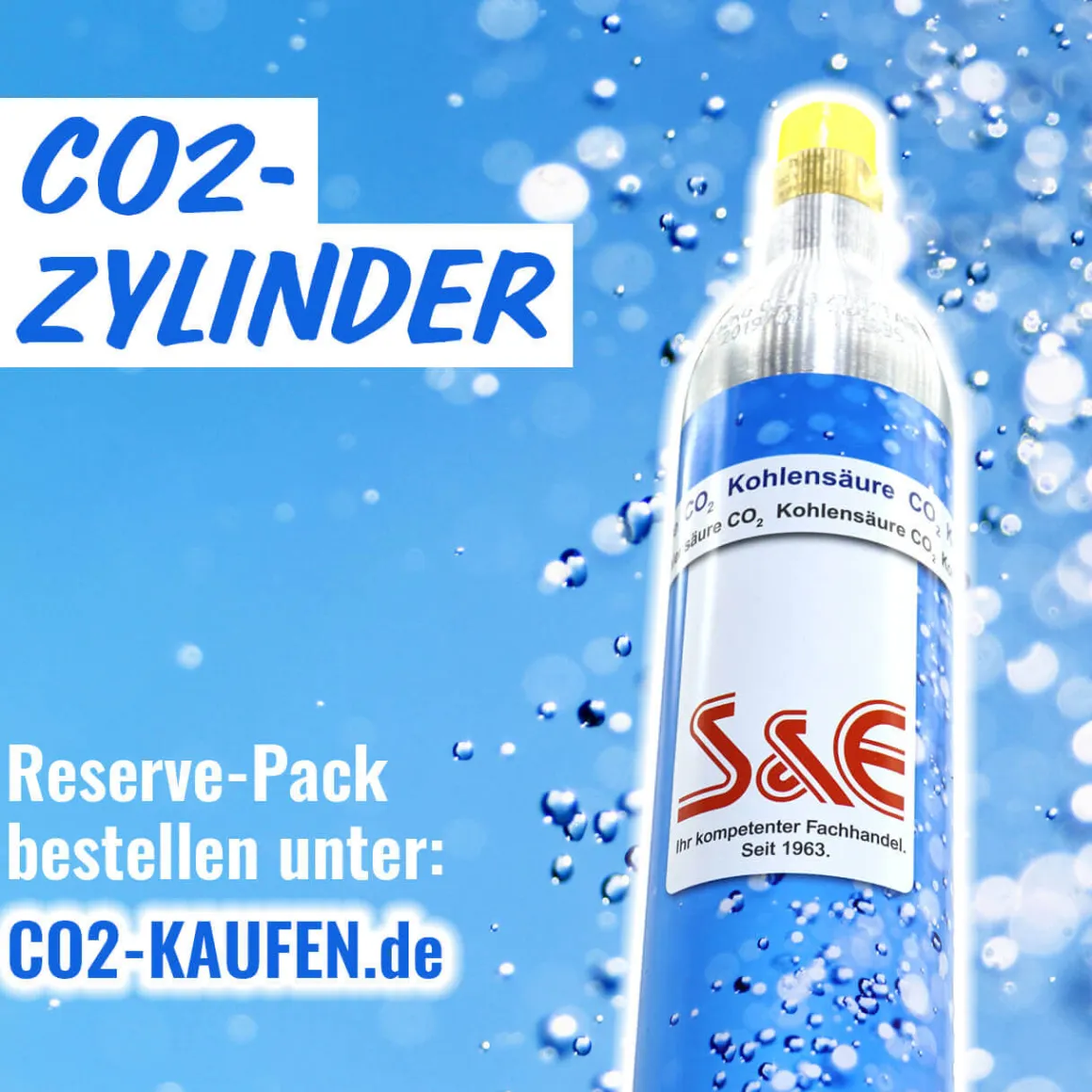 3 x CO2 Reserve-Zylinder 425 g Kohlensäure mit Füllung 60l für Sprudlergeräte z. B. Soda Stream