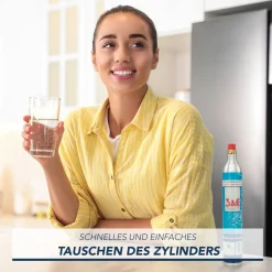 3 x CO2 Reserve-Zylinder 425 g Kohlensäure mit Füllung 60l für Sprudlergeräte z. B. Soda Stream