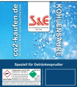 8 x CO2 Zylinder Kohlensäure 425 g Flasche  mit Füllung bis zu je 60 L f. Soda-Stream Wasser-M