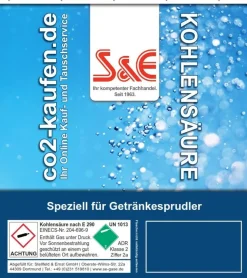 6 x CO2 Zylinder Kohlensäure 425 g Flasche mit Füllung bis zu je 60 L f. Soda-Stream Wasser-Maxx