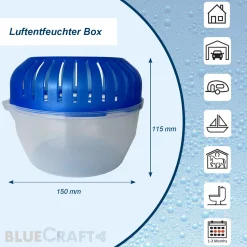 6x 450g Luftentfeuchter Tabs Nachfüllpack mit 2x Raumentfeuchter Box