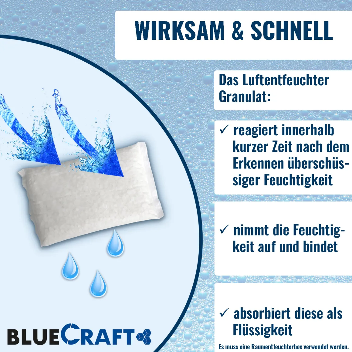 20x 1 kg Luftentfeuchter Granulat Nachfüllpack im Vliesbeutel für Raumentfeuchter