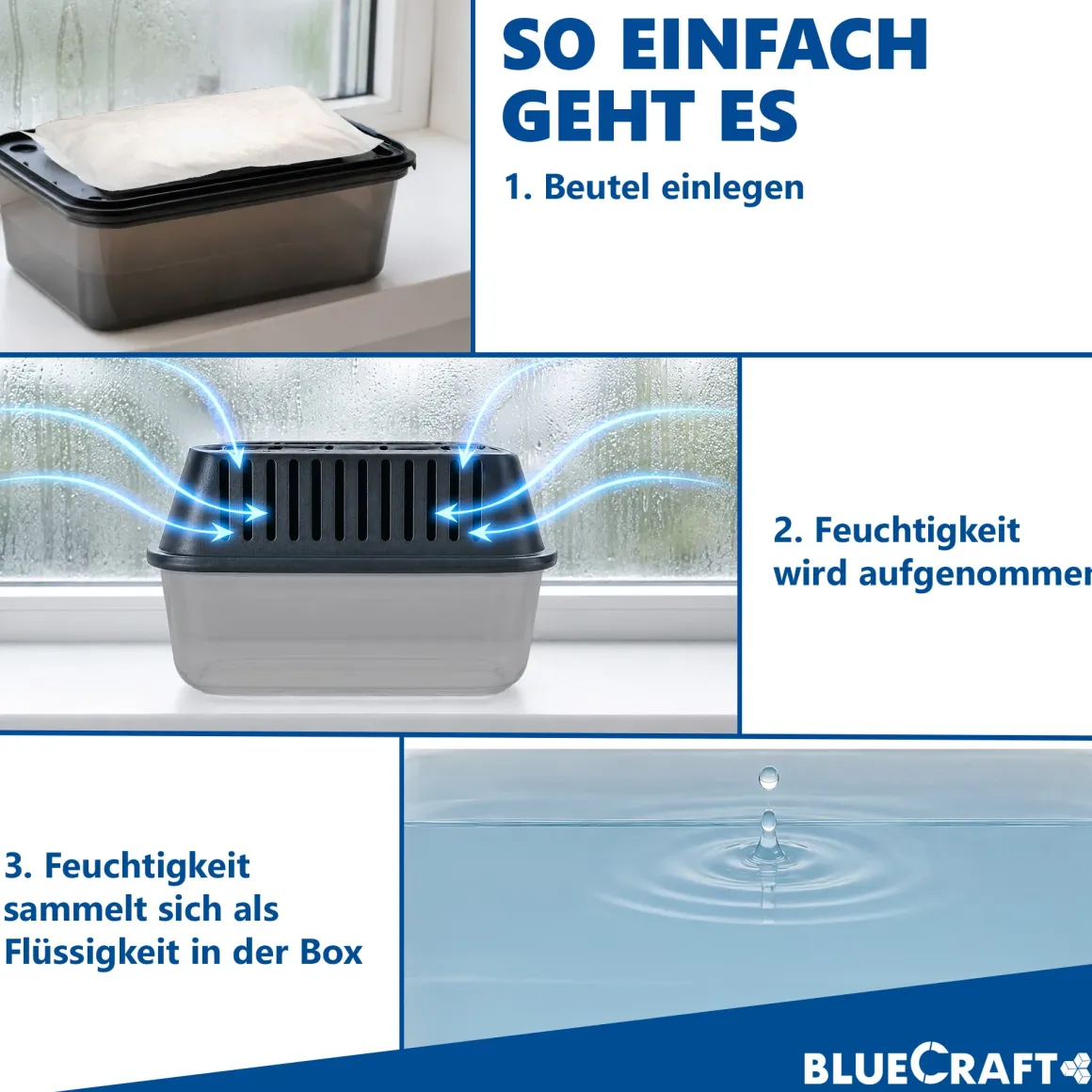 10x 1 kg Luftentfeuchter Prills Nachfüllpack im Vliesbeutel für Granulat Raumentfeuchter
