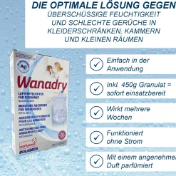 10x 1 kg Raum Luftentfeuchter Granulat im Vliesbeutel +1x Luftentfeuchter Aufhänger für Schränke mit 450g Granulat im Vliesbeutel