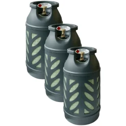 3x Premium Composite Eigentums Propan-Gasflasche 10 kg (leer)