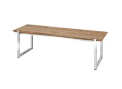 Zebra Bank Quadux  Edelstahl recyceltes Teak