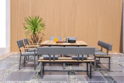 Zebra Quadux Sitzbank Teakholz 140x45x43cm